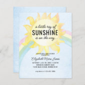 Budget Little Ray of Sunshine Baby shower Invite (Voorkant / Achterkant)