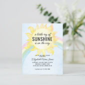 Budget Little Ray of Sunshine Baby shower Invite (Staand voorkant)