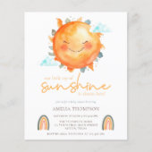 Budget Little Ray of Sunshine Summer Baby shower (Voorkant)