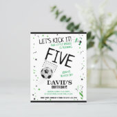 Budget Little Rookie Voetbal Verjaardag Uitnodigin (Staand voorkant)