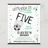 Budget Little Rookie Voetbal Verjaardag Uitnodigin (Voorkant)