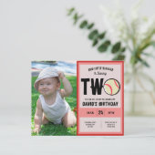 Budget Little Slugger Baseball Foto 2e Verjaardag (Staand voorkant)