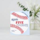 Budget Little Slugger Honkbal Verjaardag Uitnodigi (Staand voorkant)