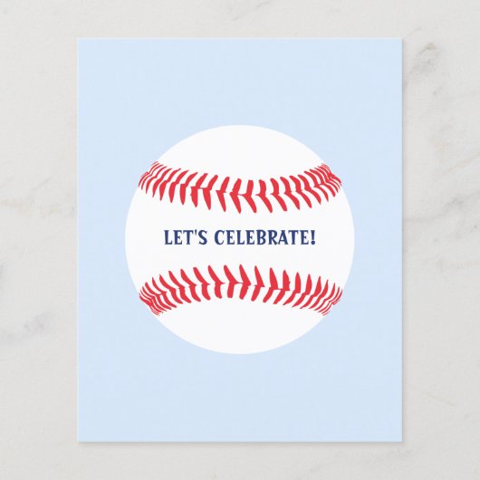 Budget Little Slugger Honkbal Verjaardag Uitnodigi (Achterkant)