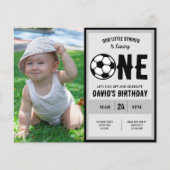 Budget Little Striker Voetbal Foto 1e verjaardag (Voorkant)