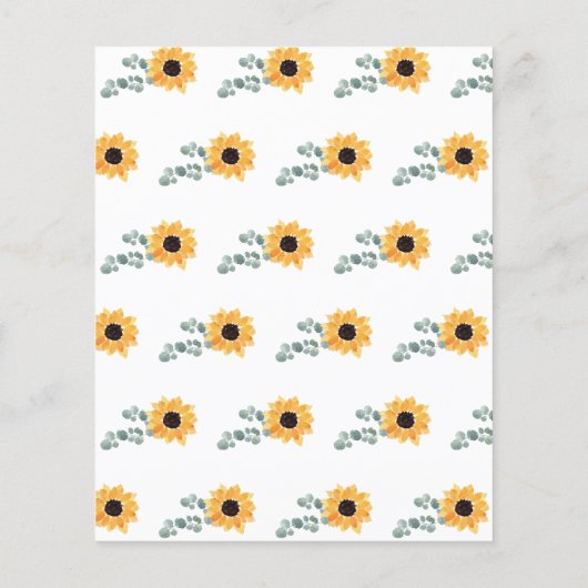 Budget Little Sunflower 1st Birthday Invitation (Achterkant)