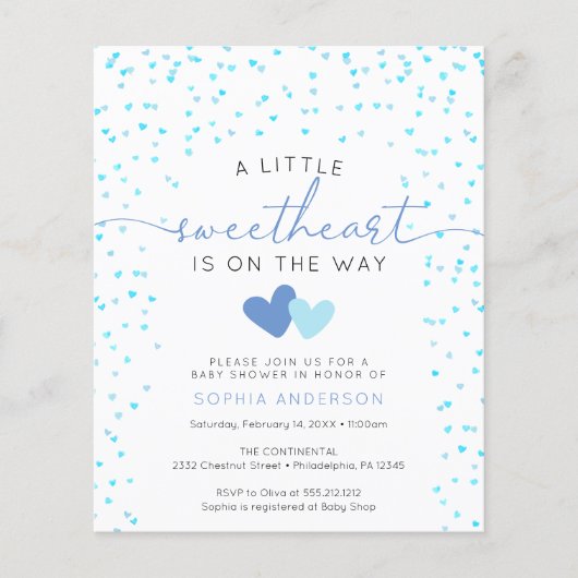 Budget Little Sweeite Baby shower Invite Flyer (Voorkant)