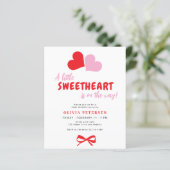 Budget little sweetheart baby shower invitation (Staand voorkant)