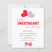 Budget little sweetheart baby shower invitation (Voorkant)
