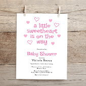 Budget Little sweetheart meisje Baby shower uitnod