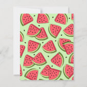 Budget Little Sweetie Watermelon BabyShower Invite (Achterkant)