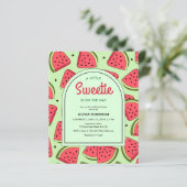 Budget Little Sweetie Watermelon BabyShower Invite (Staand voorkant)