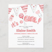 Budget Little Things Het is een meisje Baby shower (Voorkant)