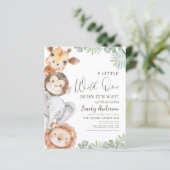 Budget Little Wild One Safari Animals Baby shower (Staand voorkant)