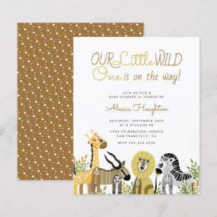Budget Little Wild One Safari Animals Baby shower