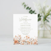 Budget Little Wildflower Boho Baby shower Invite (Staand voorkant)