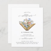 BUDGET Little Wildflower Draaien 1 Verjaardagsfees (Voorkant / Achterkant)