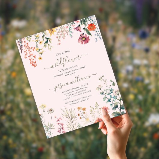 Budget Little Wildflower draaien een 1e verjaardag