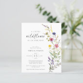 Budget Little Wildflower Floral Baby shower Invite (Staand voorkant)