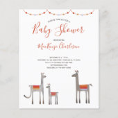 Budget Llama Baby shower (Voorkant)