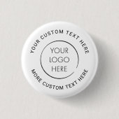Budget Logo Aangepaste Zakelijke Speld, Marketing Ronde Button 3,2 Cm (Voorkant)