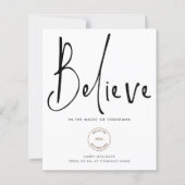 Budget Logo Believe Black White Company Holiday (Voorkant)