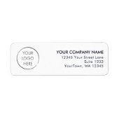 Budget Logo Zakelijke Post Retouradres Etiket (Voorkant)