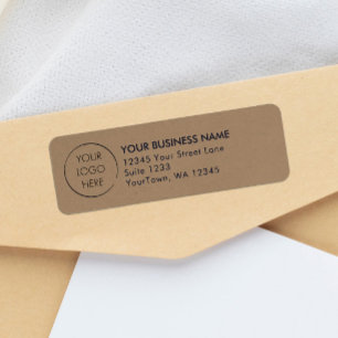 Budget Logo Zakelijke Post Terugkeeradres Etiket