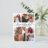 Budget Love and Bedankt Collage Wedding Bedankt Briefkaart (Staand voorkant)