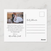 Budget Love and Bedankt Collage Wedding Bedankt Briefkaart (Achterkant)