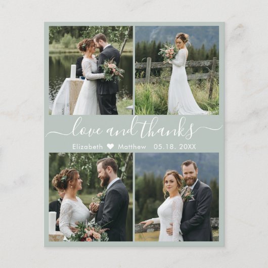 Budget Love and Bedankt Collage Wedding Bedankt F Flyer (Voorkant)