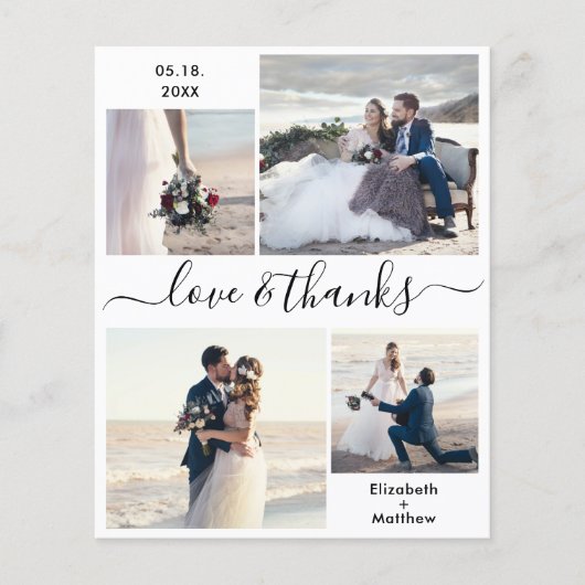 Budget Love and Bedankt Collage Wedding Bedankt F Flyer (Voorkant)