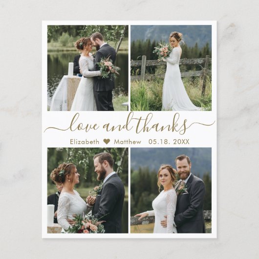 Budget Love and Bedankt Collage Wedding Bedankt F Flyer (Voorkant)