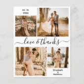 Budget Love and Bedankt Collage Wedding Bedankt F Flyer (Voorkant)