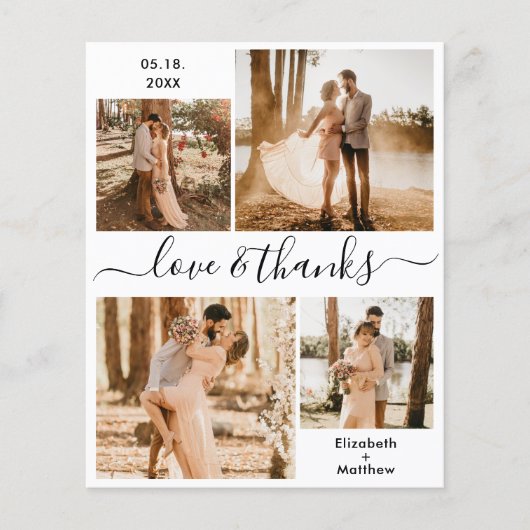 Budget Love and Bedankt Collage Wedding Bedankt F Flyer (Voorkant)