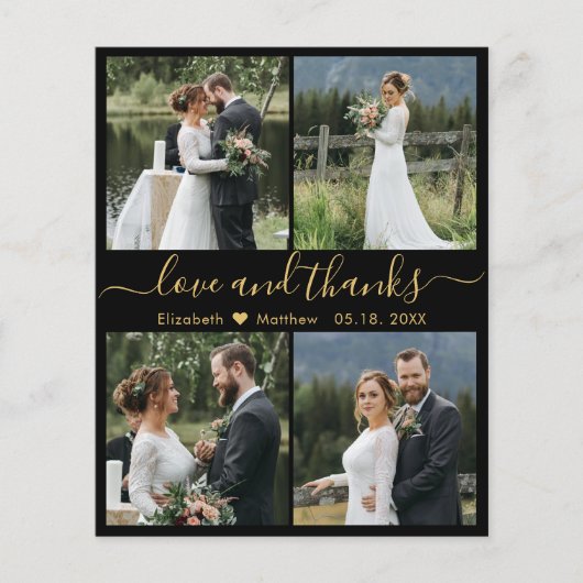 Budget Love and Bedankt Collage Wedding Bedankt F Flyer (Voorkant)