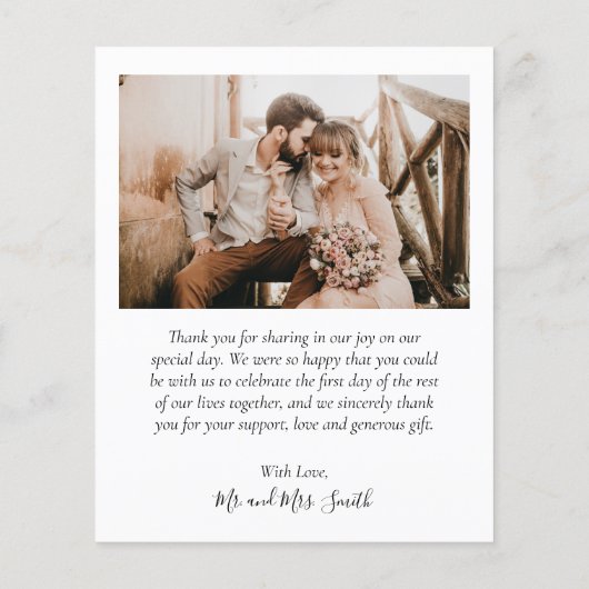 Budget Love and Bedankt Collage Wedding Bedankt F Flyer (Achterkant)