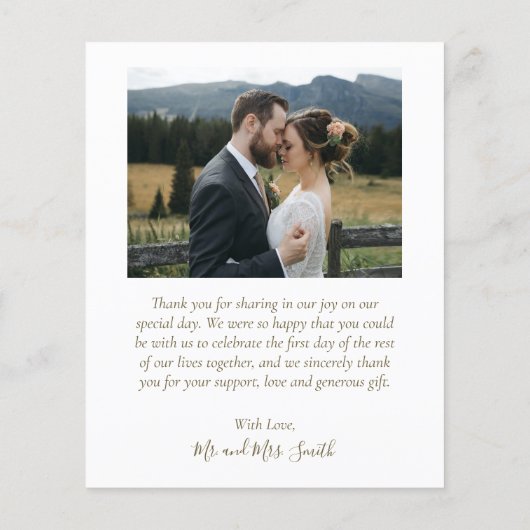 Budget Love and Bedankt Collage Wedding Bedankt Flyer (Achterkant)