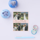 Budget Love and Bedankt Collage Wedding Bedankt Flyer (Enkel)