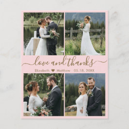 Budget Love and Bedankt Collage Wedding Bedankt Flyer