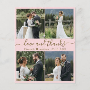 Budget Love and Bedankt Collage Wedding Bedankt Flyer