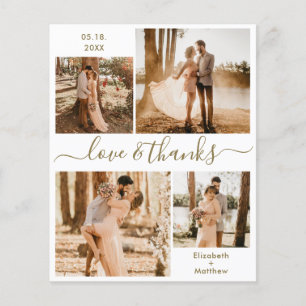 Budget Love and Bedankt Collage Wedding Bedankt Flyer