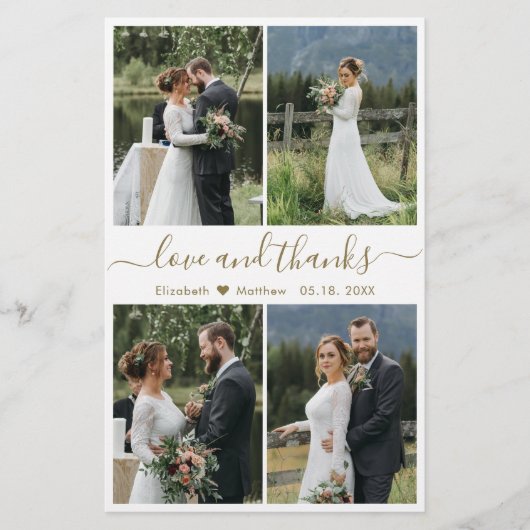 Budget Love and Bedankt Collage Wedding Bedankt Flyer (Voorkant)