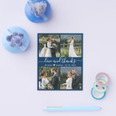 Budget Love and Bedankt Collage Wedding Bedankt Flyer (Enkel)