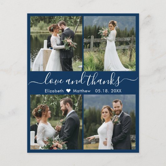 Budget Love and Bedankt Collage Wedding Bedankt Flyer (Voorkant)