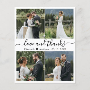 Budget Love and Bedankt Collage Wedding Bedankt Flyer