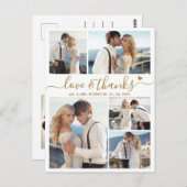 Budget Love and Bedankt Foto Weduwschap Bedankt Briefkaart (Voorkant / Achterkant)