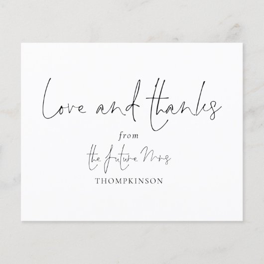 Budget Love and Bedankt Future Mrs. Vrijgezellenfe (Voorkant)