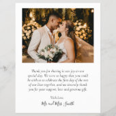 Budget Love and Bedankt Script Weddenschap Bedankt Flyer (Achterkant)