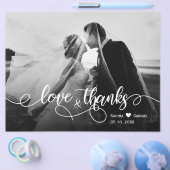 Budget Love and Bedankt Script Weddenschap Bedankt Flyer (Enkel)